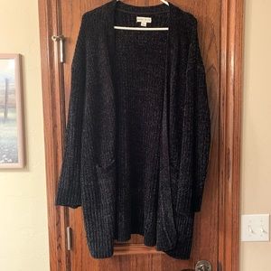 Black knit cardigan